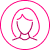 Female patient profile icon representing patient engagement, patient support programs, healthcare communication, and digital patient services.
