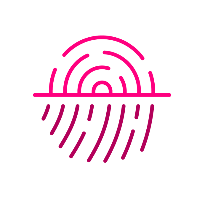 Patient identity and authentication icon representing secure user recognition